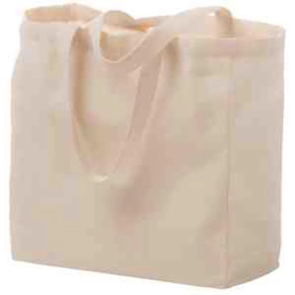 13" x 5" x 13" 6-ounce cotton canvas tote bag with... from ASI 35290 American Ad Bag Co