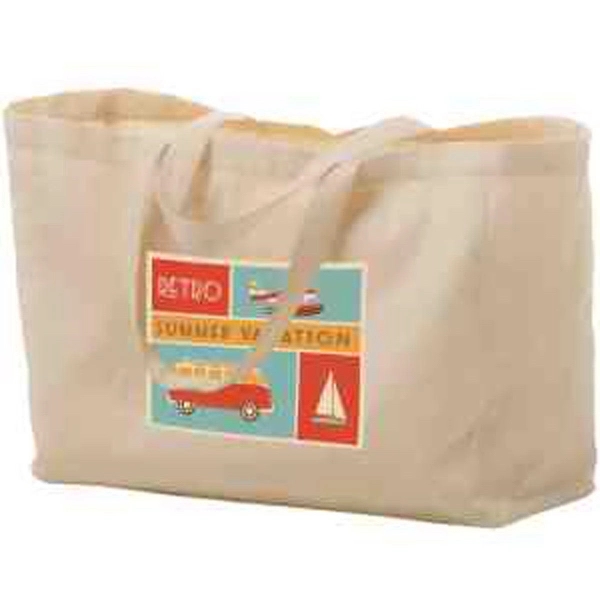 16" x 6" x 12" 6-ounce cotton canvas tote bag with... from ASI 35290 American Ad Bag Co