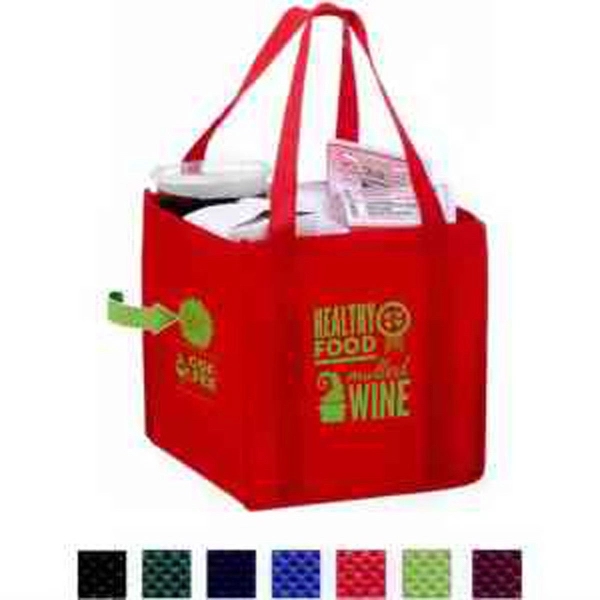 10" x 10" x 10" non-woven polypropylene tote with poly board... from ASI 35290 American Ad Bag Co