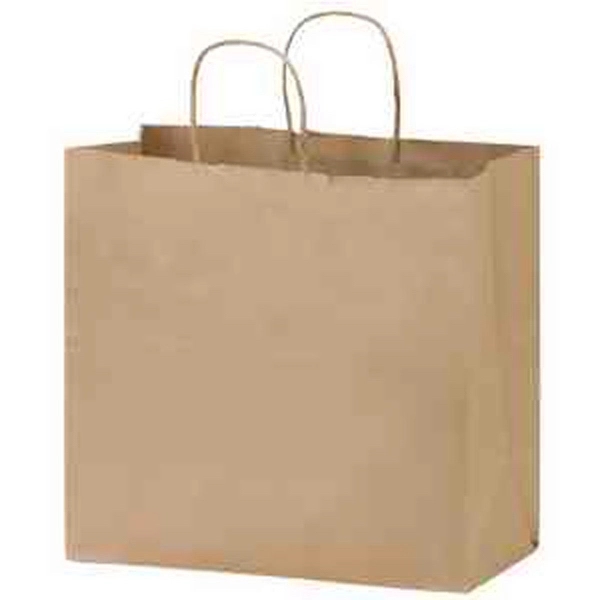 13" x 7" x 12 3/4" natural Kraft paper carry-out bag... from ASI 35290 American Ad Bag Co