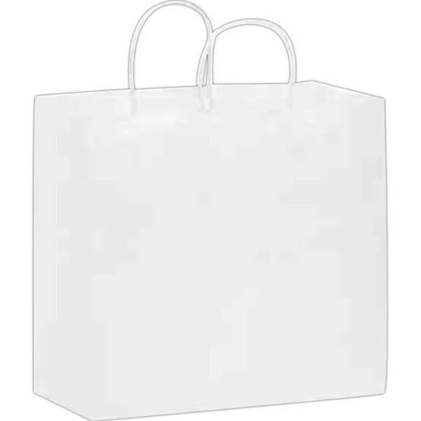 13" x 7" x 12 3/4" white Kraft paper carry-out bag... from ASI 35290 American Ad Bag Co