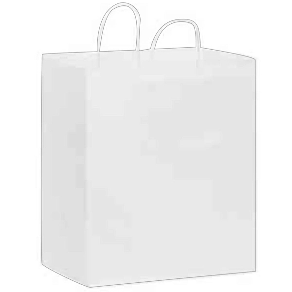 14 1/2" x 9 1/2" x 16 1/4" white Kraft paper... from ASI 35290 American Ad Bag Co