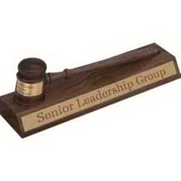 Gavel desk stand in a white jeweler's gift box and includes... from ASI 56020 The Gavel Company / The Gavel Company