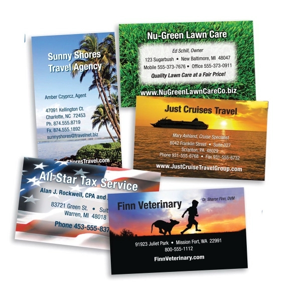4-color process digital business cards, 10pt.... from ASI 52493 Ennis Inc