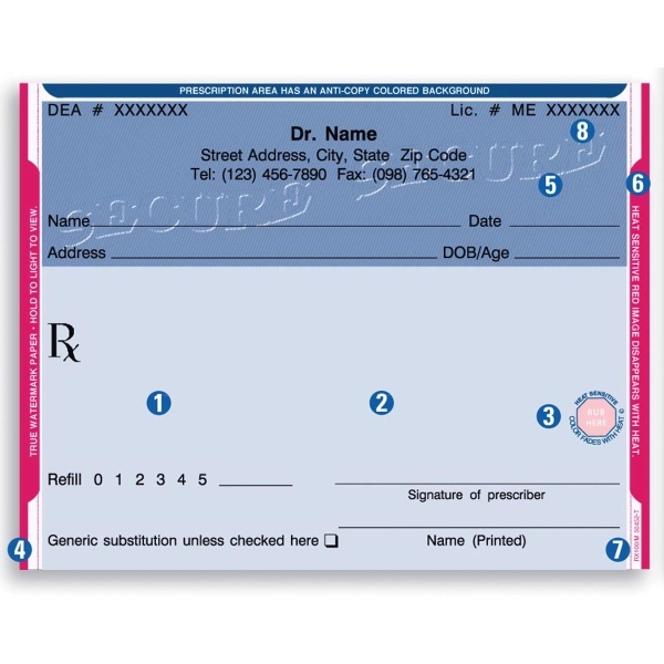 One Part Prescription Form Pad... from ASI 52493 Ennis Inc