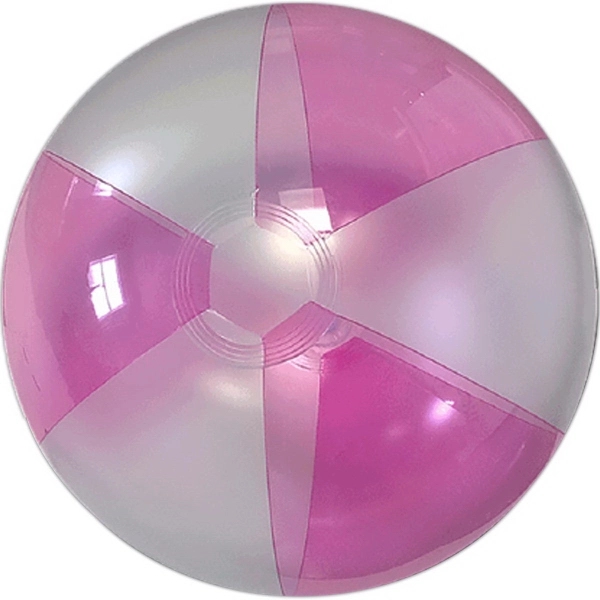 16" Inflatable Beach Ball, 3 Frosted panels, 3 Color panels.... from ASI 57705 Goodview Industries Co Inc / Goodview Industries