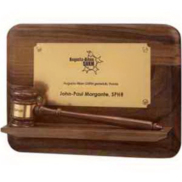 9" x 12" plaque includes a 4" x 8" brass engraving... from ASI 56020 The Gavel Company / The Gavel Company