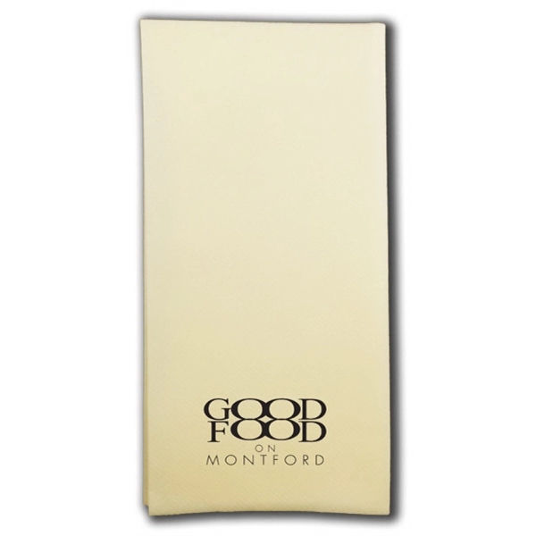 Custom linen-Feel Air Laid, Non-woven Ecru/Vanilla Colored Hand Towel.... from ASI 31490 Admatch Corporation / Admatch-Regal