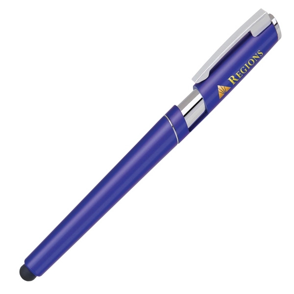 Cap-off pen made of plastic in cool metallic colors with a... from ASI 90859 Tempo Industries Inc / Tempoline