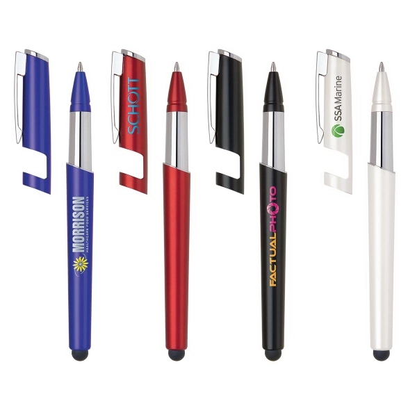 Cap-off pen made of plastic in cool metallic colors with a... from ASI 90859 Tempo Industries Inc / Tempoline