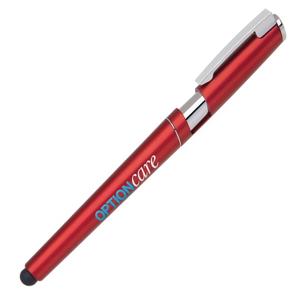 Cap-off pen made of plastic in cool metallic colors with a... from ASI 90859 Tempo Industries Inc / Tempoline
