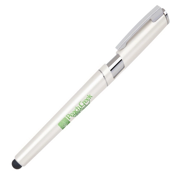Cap-off pen made of plastic in cool metallic colors with a... from ASI 90859 Tempo Industries Inc / Tempoline