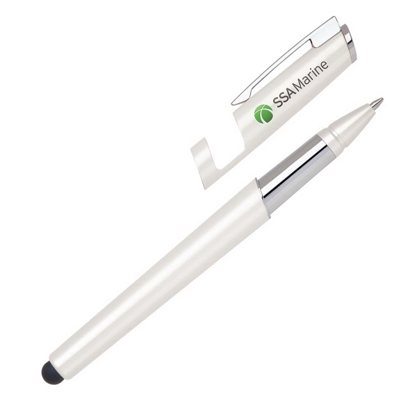 Cap-off pen made of plastic in cool metallic colors with a... from ASI 90859 Tempo Industries Inc / Tempoline