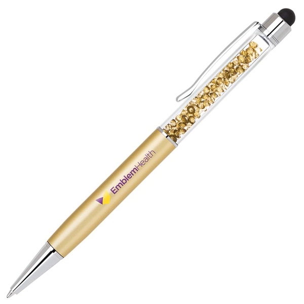 Elegant brass stylus pen with matching crystals and barrel colors.... from ASI 90859 Tempo Industries Inc / Tempoline