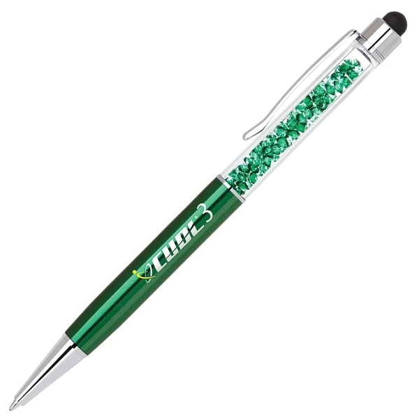 Elegant brass stylus pen with matching crystals and barrel colors.... from ASI 90859 Tempo Industries Inc / Tempoline