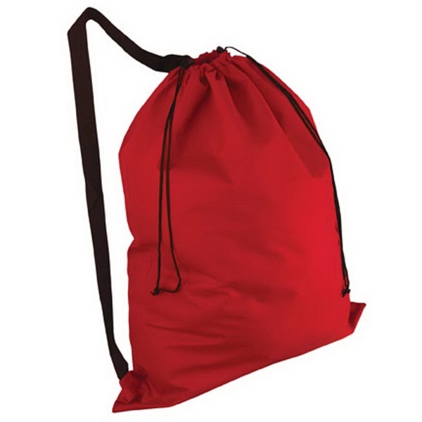 25" x 32" non-woven polypropylene drawstring laundry duffel with 1.5" shoulder... from ASI 35290 American Ad Bag Co