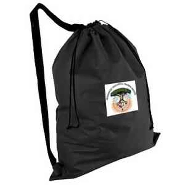 25" x 32" non-woven polypropylene drawstring laundry duffel with 1.5" shoulder... from ASI 35290 American Ad Bag Co