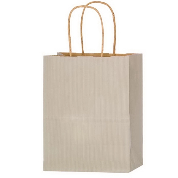 8" x 4 3/4" x 10 1/2" matte Kraft paper shopping... from ASI 35290 American Ad Bag Co