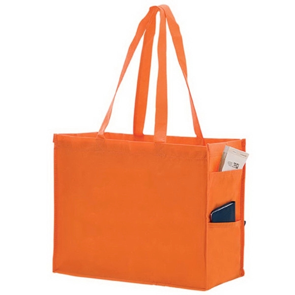 20" x 6" x 16" non-woven polypropylene tote with gusset, poly... from ASI 35290 American Ad Bag Co
