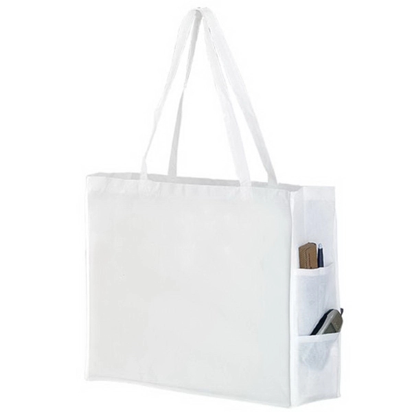 20" x 6" x 16" non-woven polypropylene tote with gusset, poly... from ASI 35290 American Ad Bag Co