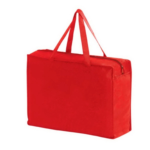 20" x 6" x 16" non-woven polypropylene briefcase-style zip tote with... from ASI 35290 American Ad Bag Co