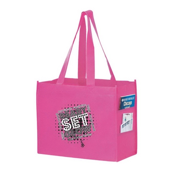 16" x 6" x 12" non-woven polypropylene tote bag with slip... from ASI 35290 American Ad Bag Co