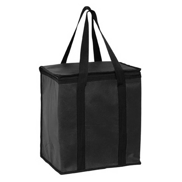 12" x 8" x 13" non-woven polypropylene zippered cooler tote with... from ASI 35290 American Ad Bag Co