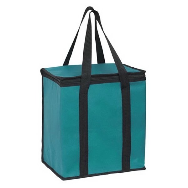 12" x 8" x 13" non-woven polypropylene zippered cooler tote with... from ASI 35290 American Ad Bag Co