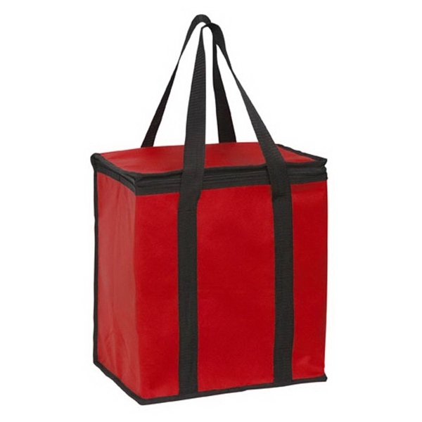 12" x 8" x 13" non-woven polypropylene zippered cooler tote with... from ASI 35290 American Ad Bag Co