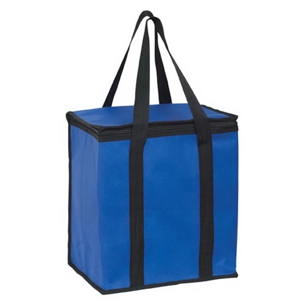 12" x 8" x 13" non-woven polypropylene zippered cooler tote with... from ASI 35290 American Ad Bag Co