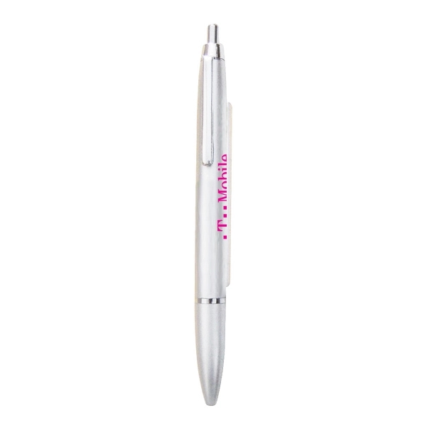 Click action plastic ballpoint pen with retractable pull out banner... from ASI 31517 Admart Products / Admart Line