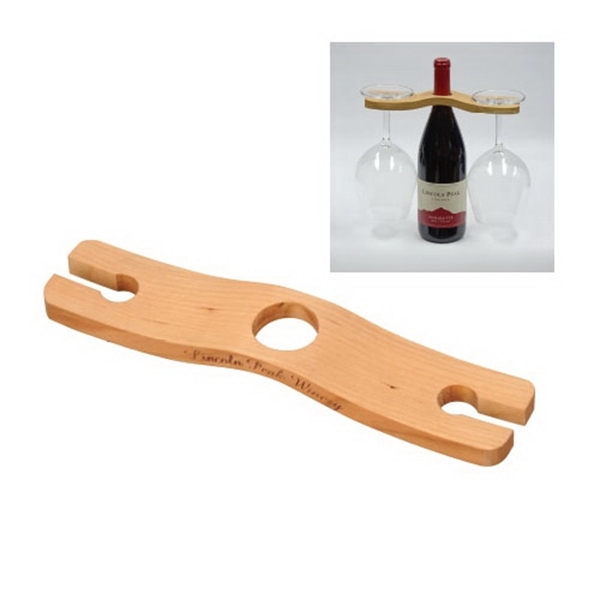 Wine Glass Holder, curved cherry glass holder that fits over the... from ASI 56020 The Gavel Company / The Gavel Company