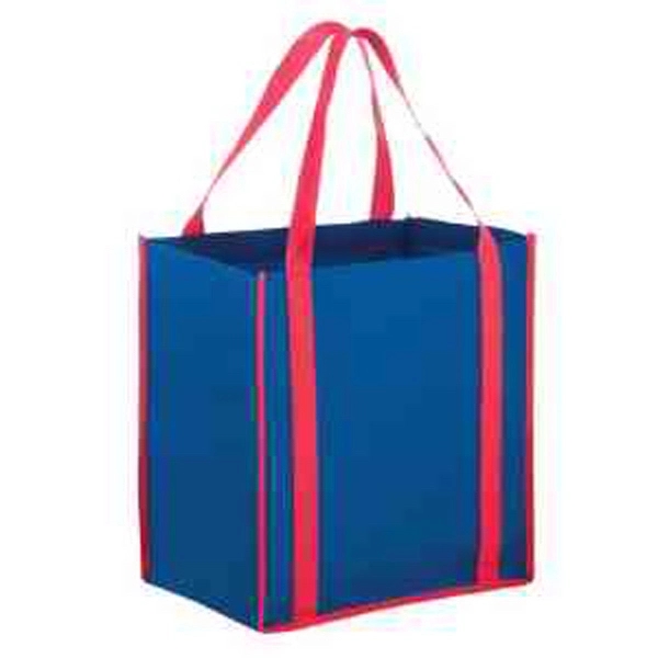 12" x 8" x 13" non-woven polypropylene two-tone tote with gusset... from ASI 35290 American Ad Bag Co
