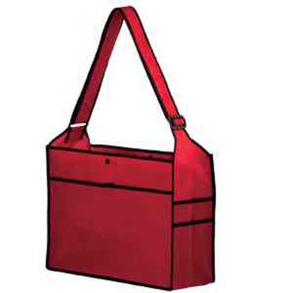 16" x 6" x 14" non-woven polypropylene tote with side and... from ASI 35290 American Ad Bag Co