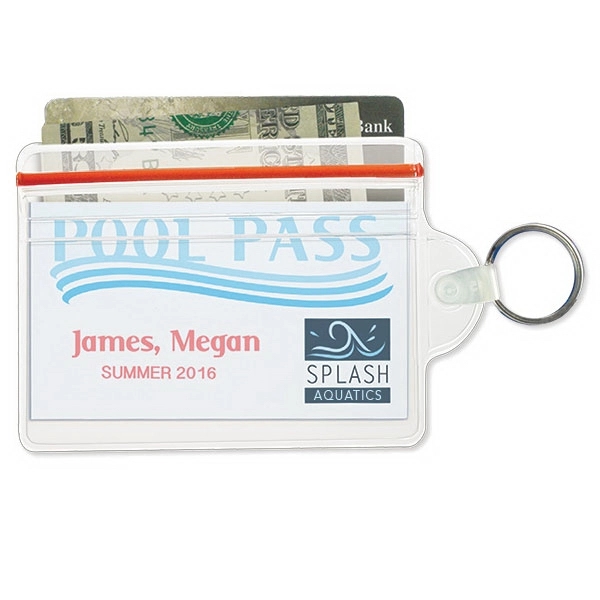 These credit-card-size resealable vinyl badge holders feature a zipper closure for... from ASI 79898 Promovision / PROMOVISION
