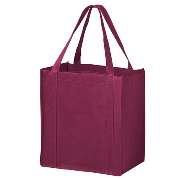 12" x 8" x 3" non-woven polypropylene  grocery tote with... from ASI 35290 American Ad Bag Co