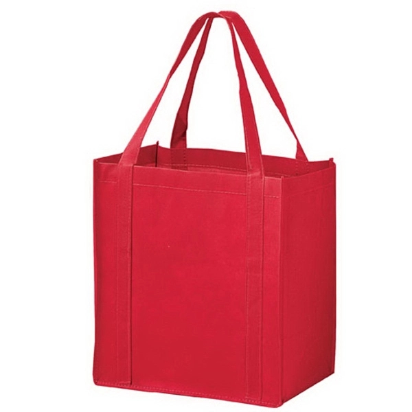 12" x 8" x 3" non-woven polypropylene  grocery tote with... from ASI 35290 American Ad Bag Co