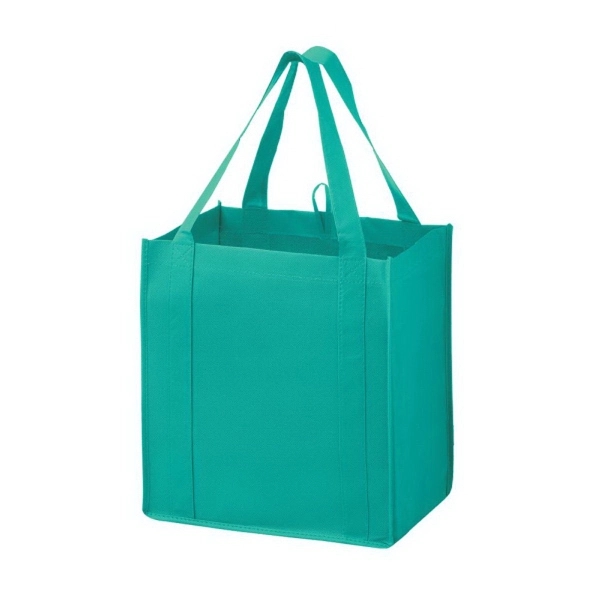 12" x 8" x 13" non-woven PP grocery tote with hanging... from ASI 35290 American Ad Bag Co