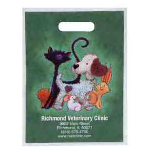 9" x 13" LDPE plastic bag with die-cut handle.... from ASI 35290 American Ad Bag Co