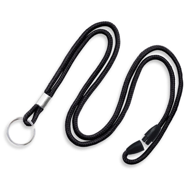 Available Same Day! These blank round braided polyester lanyards come with... from ASI 79898 Promovision
