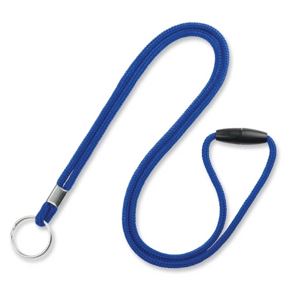 Available Same Day! These blank round braided polyester lanyards come with... from ASI 79898 Promovision