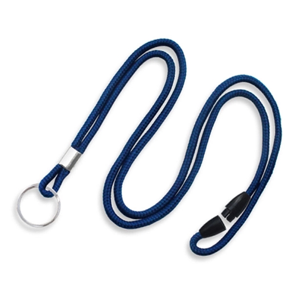 Available Same Day! These blank round braided polyester lanyards come with... from ASI 79898 Promovision