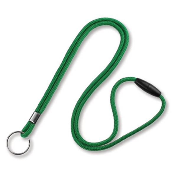 Available Same Day! These blank round braided polyester lanyards come with... from ASI 79898 Promovision