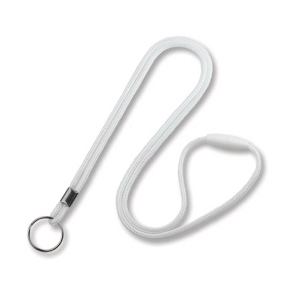 Available Same Day! These blank round braided polyester lanyards come with... from ASI 79898 Promovision