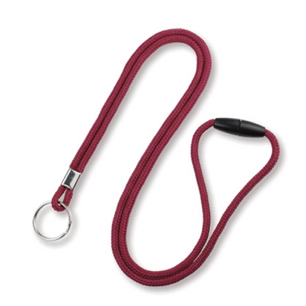 Available Same Day! These blank round braided polyester lanyards come with... from ASI 79898 Promovision