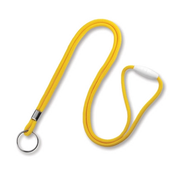 Available Same Day! These blank round braided polyester lanyards come with... from ASI 79898 Promovision