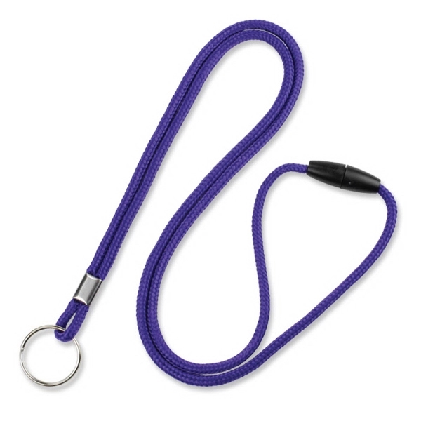 Available Same Day! These blank round braided polyester lanyards come with... from ASI 79898 Promovision