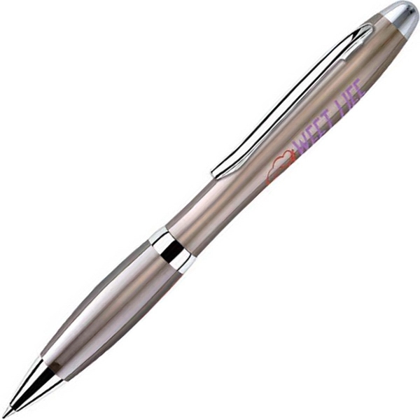 Twist-action pen made of solid brass with a satin chrome finish,... from ASI 68190 Lungsal / Lungsal