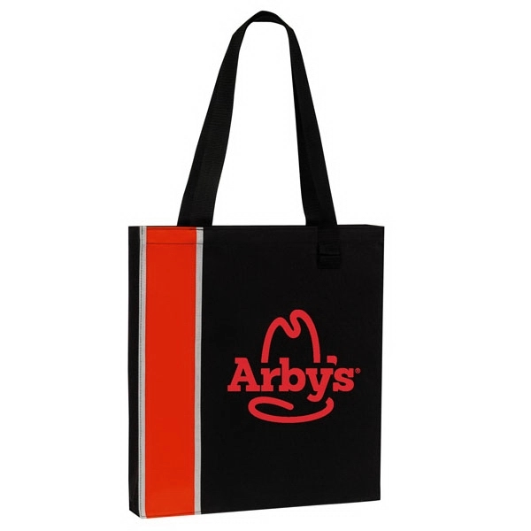 600D polyester tote bag with large capacity main compartment, color panel... from ASI 39820 Opusline (Benmex) / Opus Line