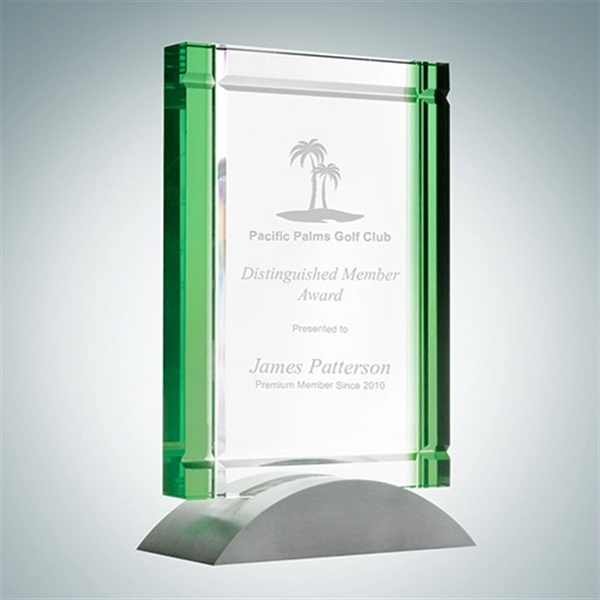 Classic Green Deco Award is made with an optical crystal base... from ASI 47791 Best Deal Awards / Best Deal Awards